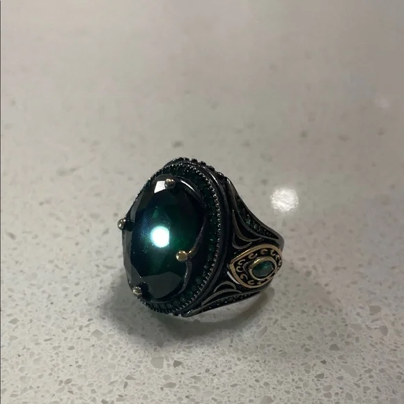 Mens emerald ring - Picture 6 of 6